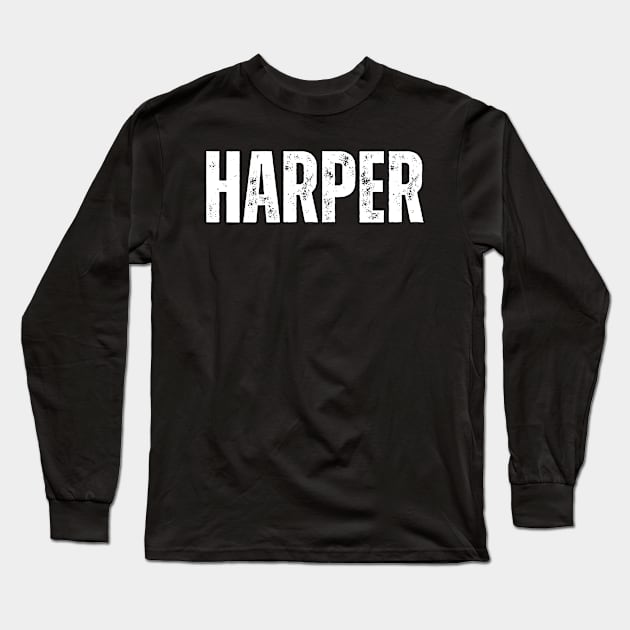 Harper Name Gift Birthday Holiday Anniversary Long Sleeve T-Shirt by Mary_Momerwids